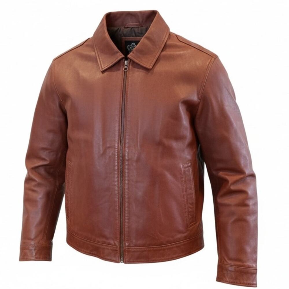 DECRUM Jose Real Leather Jacket – Cognac Wax – Men’s XXL - NEW with Tags